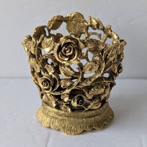 Vintage Matson K825 Gold Plated Ormolu Glass Perfume Bottle Holder